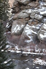Fototapeta na wymiar River in Colorado Winter