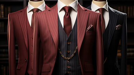 Italian suit three piece product image, generative ai - obrazy, fototapety, plakaty
