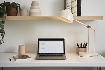 Sleek Desk Lamp - Scandi-Minimalist Home Office Ideas To Illuminate Your Workspace