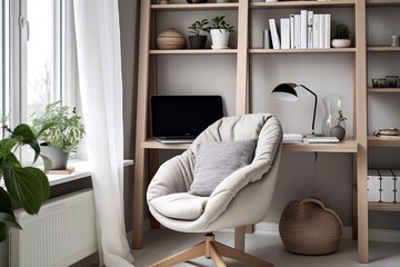 Soft Textiles and Cozy Minimalist Home Office Inspiration: Embrace Scandi Chic