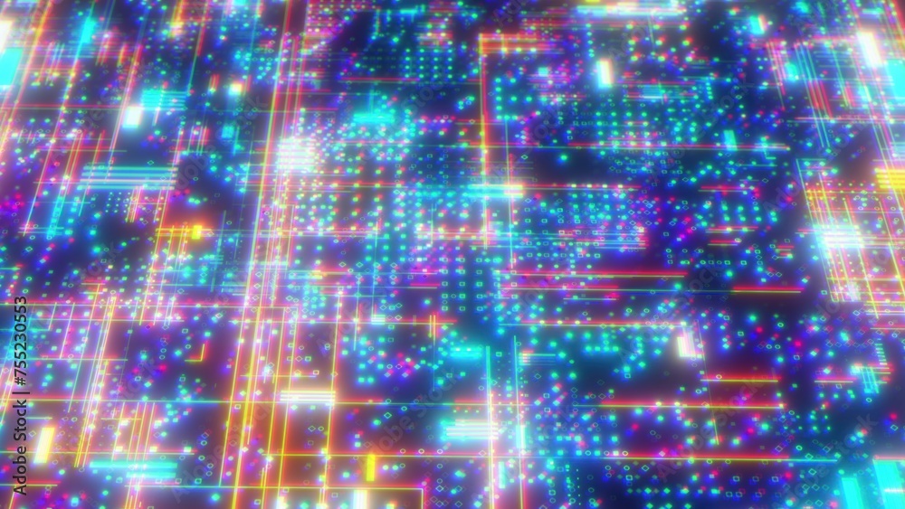 Poster technology background with dots and lines. computer generated 3d render