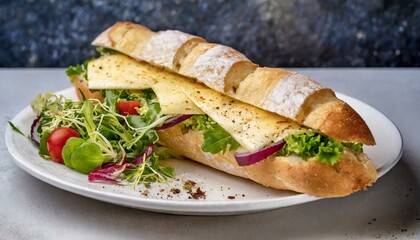 cheese and salad sandwich