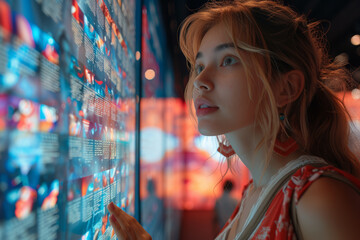 People engaging in a cultural fair, exploring different exhibits and learning about customs from diverse backgrounds. Concept of interactive cultural exploration. Generative Ai.