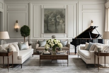 Classic Elegance: Stately Federal Style Living Room Decors with Timeless Appeal