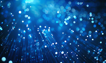 Enhancing Connectivity, Illuminated Fiber Optic Network in Abstract Technology Background