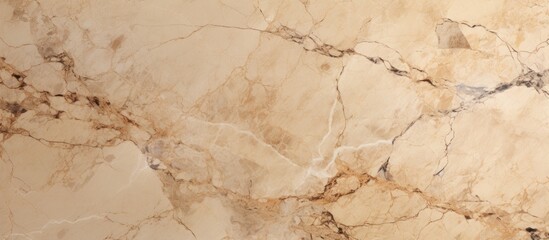 This close-up view showcases a marble wall with a striking brown and white pattern. The fine details of the marble surface create a captivating visual effect,