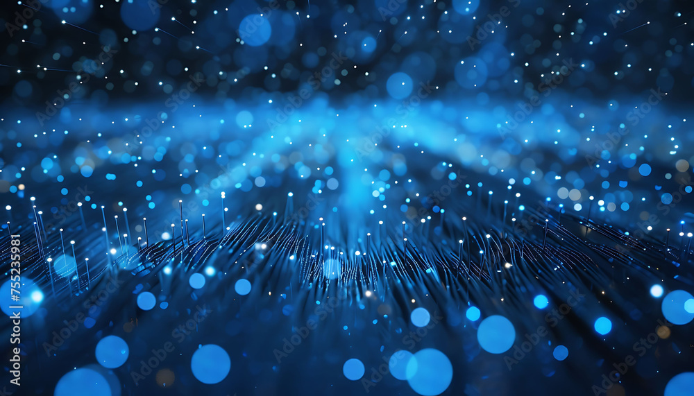 Leinwandbilder enhancing connectivity, abstract cyber ​​network grid with artificial neurons and global data connec