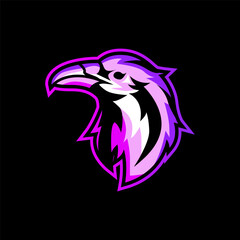 crow logo design in sport style