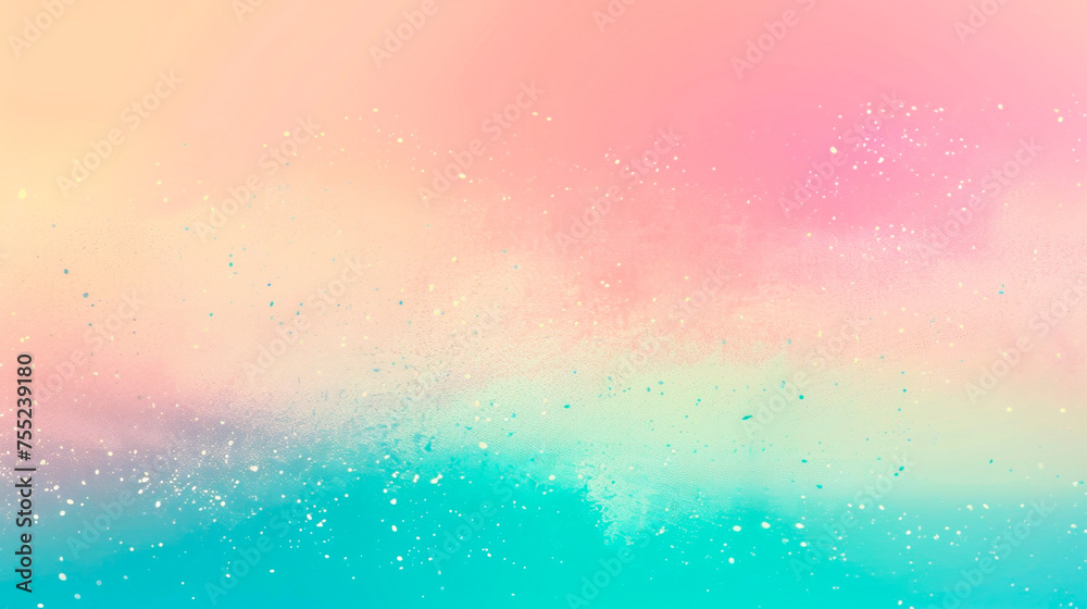 Wall mural grainy summer background abstract in pastel colors, bright gradient colors with noise effect texture