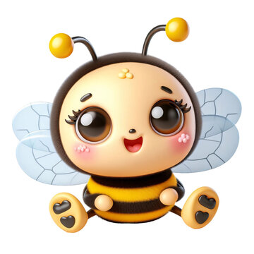 Cute Cartoon Bee Png Sticker Design