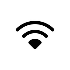WIFI Icon vector isolated on white background. signal vector icon. Wireless and wifi icon or sign for remote internet access