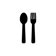 Fork, Spoon, and Knife isolated on white background. Restaurant icon. food icon. Eat. Cutlery icon.