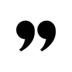 Quote icon vector isolated on white background. Quote sign icon. Quotation mark symbol.