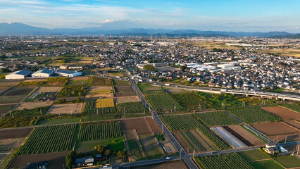 地方都市のドローン空撮