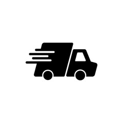 Delivery Icon vector isolated on white background. Fast Delivery Icon. Fast shipping delivery truck. Truck icon delivery