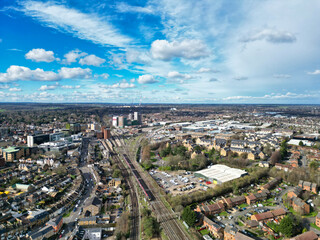 Aerial View Watford City of England UK