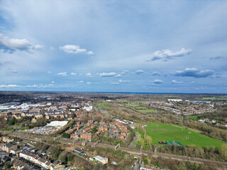 Fototapeta na wymiar Aerial View Watford City of England UK