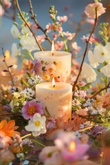 Festive Flames: Vibrant and Scented Handcrafted Candles Celebrating the Joy of Easter