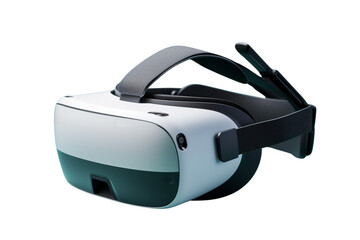 White Virtual Reality Glasses Transparent Background PNG Image