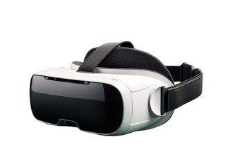 White Virtual Reality Glasses Transparent Background PNG Image