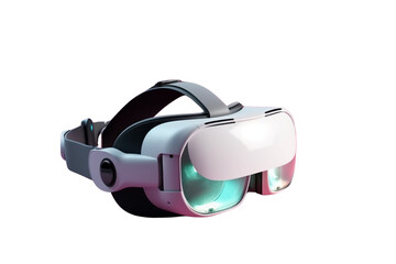 White Virtual Reality Glasses Transparent Background PNG Image