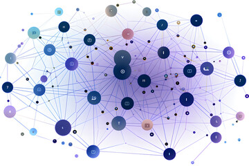 Illustrative Depiction of Complex Computer Science Networks and its Interconnections
