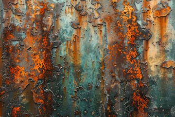 Abstract Rustic Textured Background with Vibrant Hues of Orange and Blue for Creative Design Use
