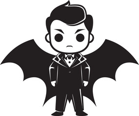 Magical Charm Whimsical Dracula Logo Fluttering Fantasy Adorable Dracula Icon