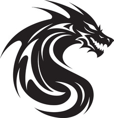 Ancient Majesty Dragon Head Logo in Vector Blazing Vigil Vector Dragon Head Emblem
