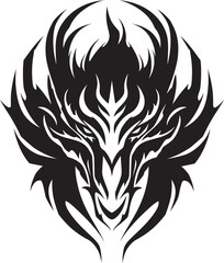 Epic Myth Dragon Head Icon in Vector Guardian Spirit Vector Logo with Dragon Head