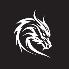 Infernal Emblem Dragon Head Logo in Vector Royal Firebreather Vector Dragon Head Emblem