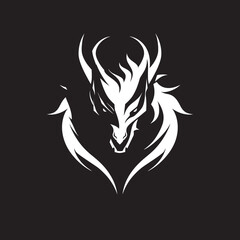 Majestic Sentinel Dragon Head Logo in Vector Fiery Serpent Vector Dragon Head Emblem
