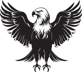 Regal Vigil Tattoo Styled Eagle Emblem with Skull Wing Span Eternal Inked Majesty Eagle Tattoo Logo Design with Skull