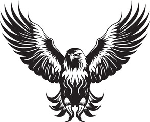 Eagle Enigma Skull Wing Span Tattoo Style Logo Ink Enchantment Eagle Vector Logo Design