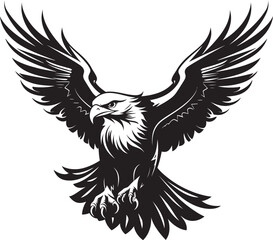 Ink Enchantment Eagle Vector Logo Design Skull Wing Sovereign Tattoo Style Eagle Emblem