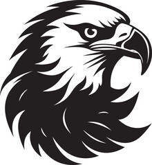 Regal Aviary Eagle with Skull Wing Span Icon Tattooed Triumph Skull Wing Vector Logo Design