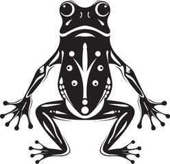 Fossilized Frolic Frog Skeleton Emblem Ghastly Glide Vector Frog Skeleton Logo