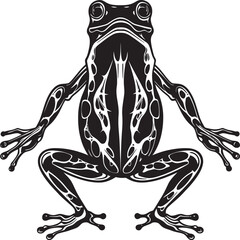 Bone Bridge Skeleton Frog Vector Icon Cryptic Croak Skeleton Frog Logo Design in Vector