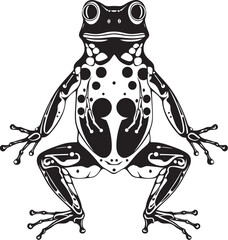 Mystic Marrow Skeletal Frog Icon Vibrant Blossom Gerbera Daisy Vector Logo Design