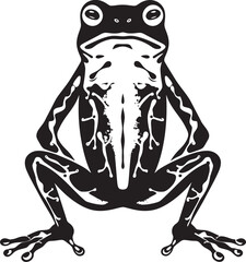 Mystic Amphibian Skeleton Frog Logo Design in Vector Ribbit Relic Frog Skeleton Vector Logo Emblem