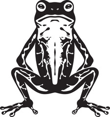 Mystic Amphibian Skeleton Frog Logo Design in Vector Ribbit Relic Frog Skeleton Vector Logo Emblem