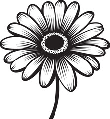 Vibrant Blossom Gerbera Daisy Vector Logo Design Floral Elegance Gerbera Daisy Icon in Vector