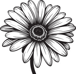 Sunshine Bloom Gerbera Daisy Logo in Vector Vibrant Blossom Gerbera Daisy Vector Emblem