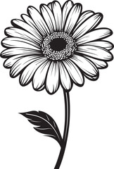 Natures Beauty Gerbera Daisy Icon Design Sunshine Bloom Gerbera Daisy Logo in Vector