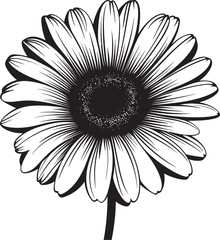 Natures Canvas Gerbera Daisy Logo Design Floral Fusion Gerbera Daisy Vector Icon