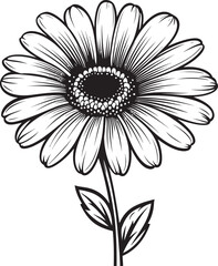 Daisy Delight Gerbera Daisy Logo in Vector Petals Perfection Gerbera Daisy Vector Emblem