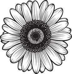 Fresh Floral Gerbera Daisy Vector Icon Daisy Delight Gerbera Daisy Logo in Vector