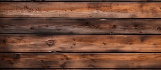 Obraz premium A detailed view of a wooden plank wall made of fresh wood, showcasing the natural texture and grains of the material, with space for text or design elements.