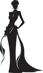 Fashionista Flair Woman Logo Design Concept Elegant Enigma Glamorous Woman Vector Icon