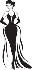 Diva Divine Glamorous Woman Vector Icon Glamour Galore Vector Logo Design of Stylish Woman